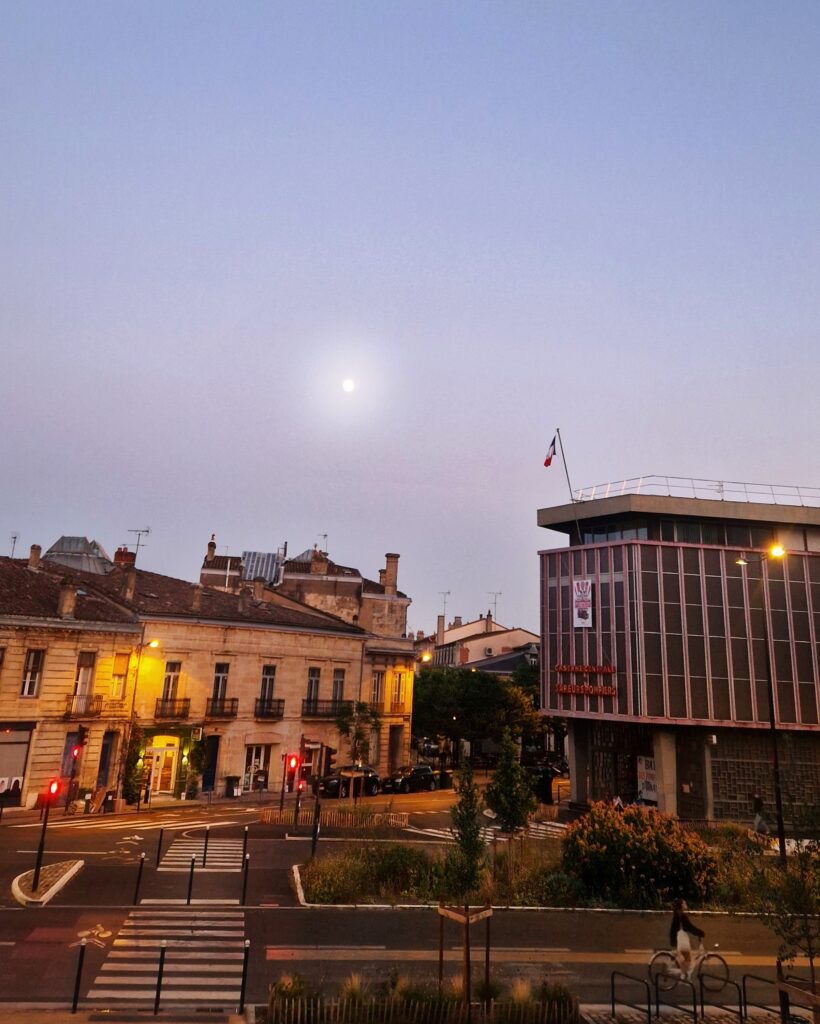 Bordeaux bei Nacht, nach unserem Besuch im Restaurant.