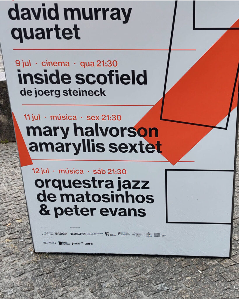 Plakat Júlio é de Jazz in Braga